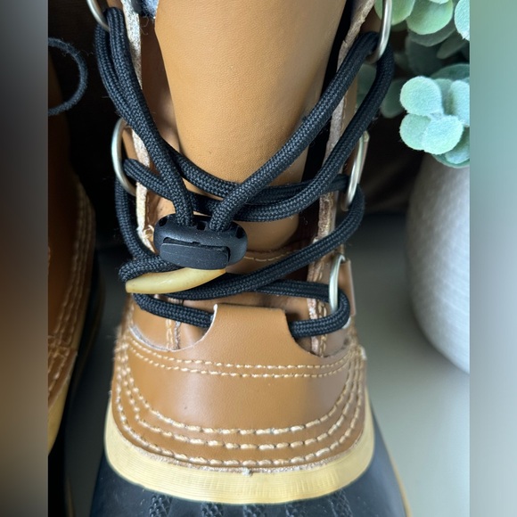 Sorel Yoot PAC Boots Youth Size3 Snow Duck Brown Leather Waterproof Lined Winter - Picture 5 of 9